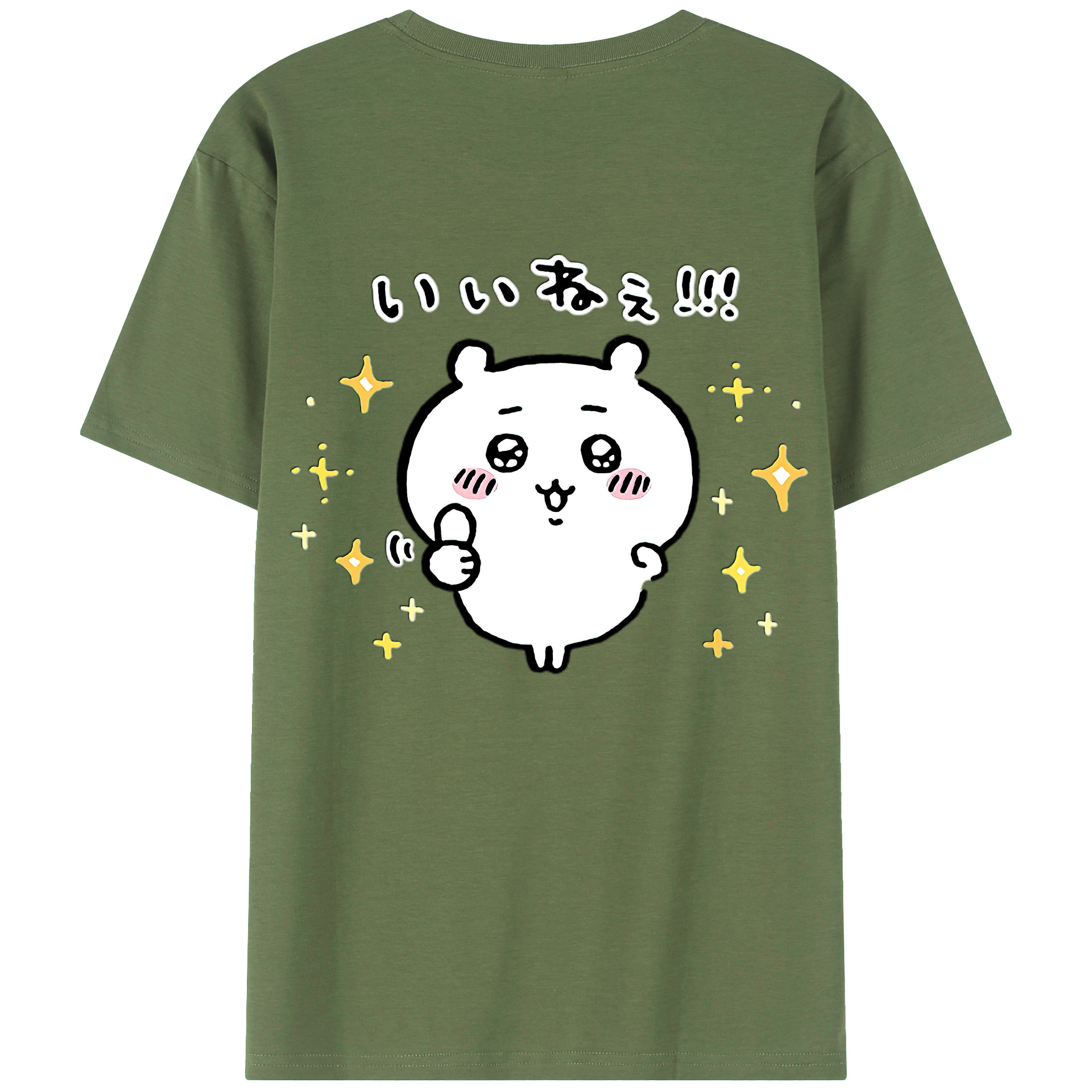 （画像用） ちいかわ ちいかわ Chii-kawa chiikawa 綿100％ メンズ半袖Tシャツ（バックプリント） 通気性